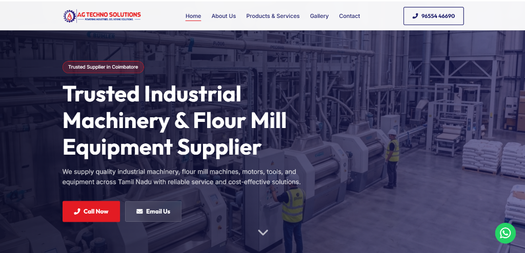AG Techno Solutions Website Showcase