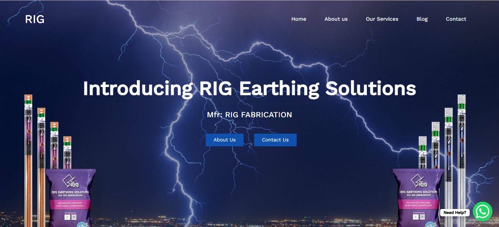 RIG Earthing Website Showcase